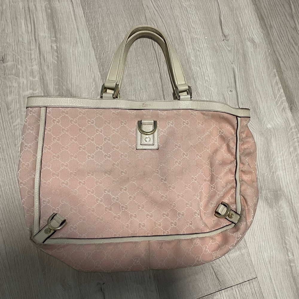 Authentic Gucci Pink Monogram Tote